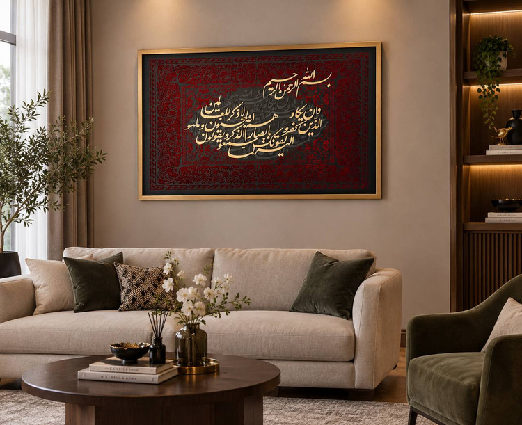 تابلو فوق برجسته مخمل( و ان یکاد )
